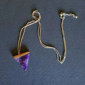 Long crystal necklace